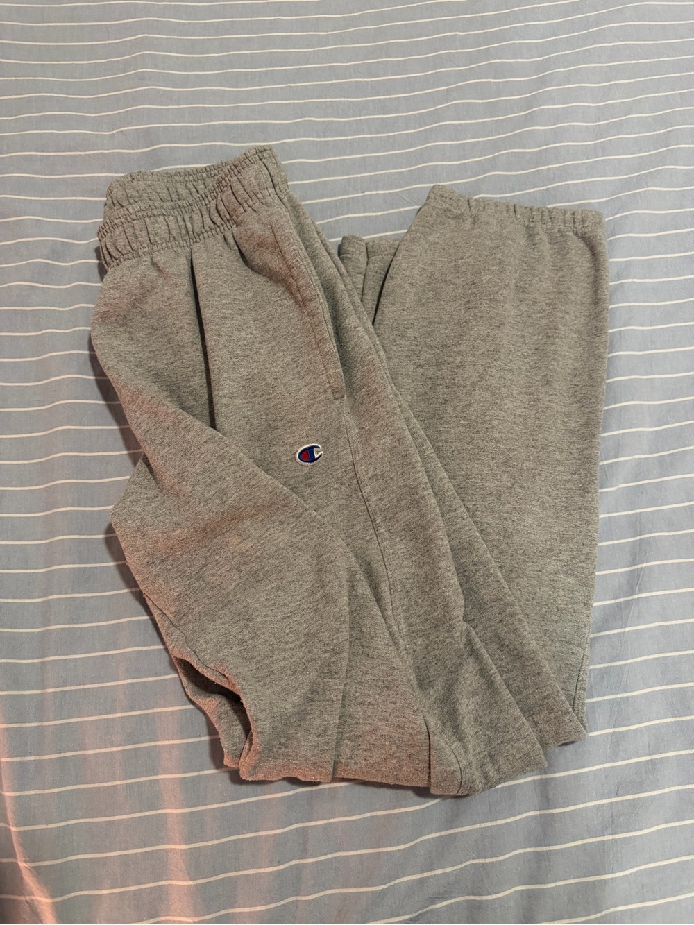 Champion Men's Cinched-Bottom Lounge Pants, Standard Fit, Lightweight - Grey